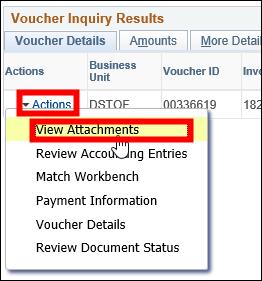 To view all the Vouchers (invoices) for this PO, click Vouchers in the status/progress track.