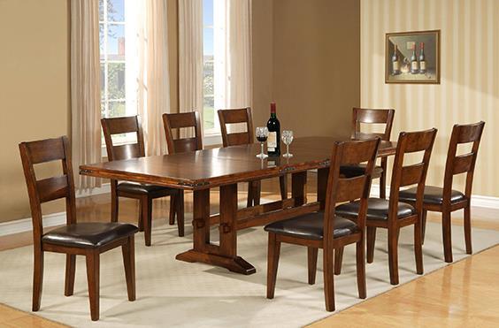 00 TRESTLE DINING TABLE TOP 1218-421T W/2 12" LEAVES $ 539.60 $ 937.00 1218-421B DINING TABLE BASE W/ TURNBUCKLE $ 150.10 $ 261.00 1218-443-S SIDE CHAIR $ 112.10 $ 195.