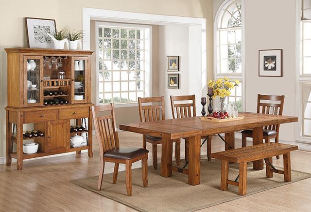 00 Dining AMERICAN IMPORTS 1 Year Limited Warranty Against Manufacturer Defects 1268 DINING DOUBLE TRESTLE TABLE W/ 1268D-7PC 6 SIDE CHAIRS $ 1,119.10 $ 1,944.