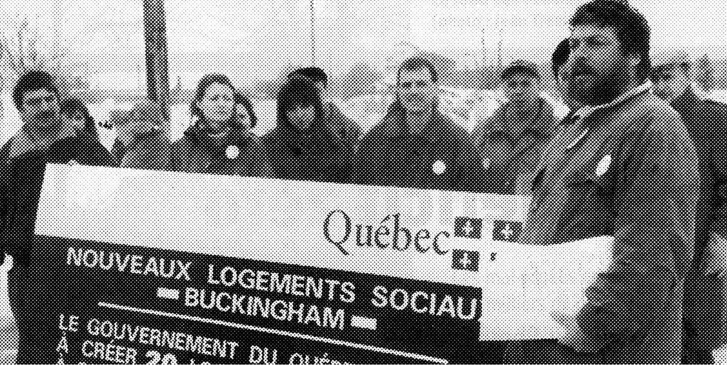 As of 1994, community groups mobilize in support of a Québec program for social housing.