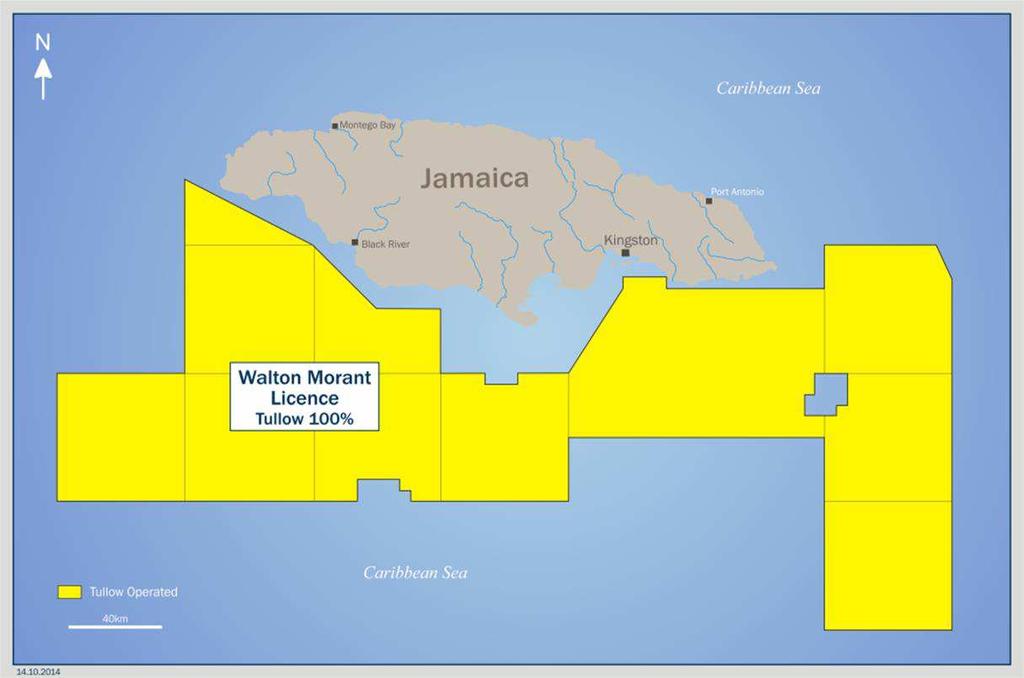Farm-in with Tullow agreed in Jamaica Tullow Oil holds a significant acreage position in the offshore region south of the island of Jamaica.