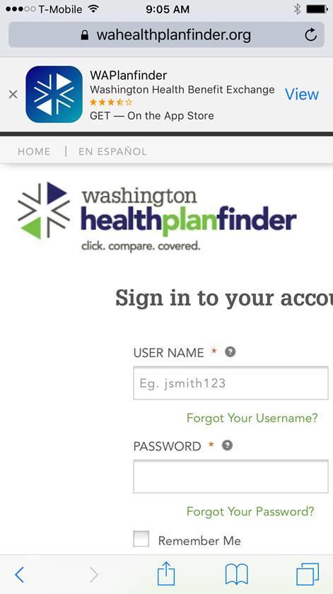 How to Download WAPlanfinder Customers can download WAPlanfinder from their phones App Store or Google Play Store Customers may be prompted to download the app if they are on Washington