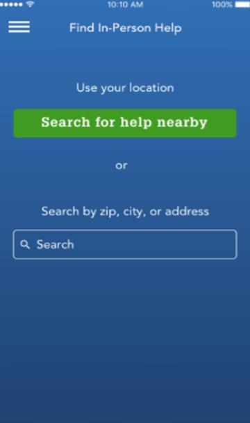 Find In-Person Help Search Options Individuals can Find In- Person Help from a broker or navigator using WAPlanfinder Using