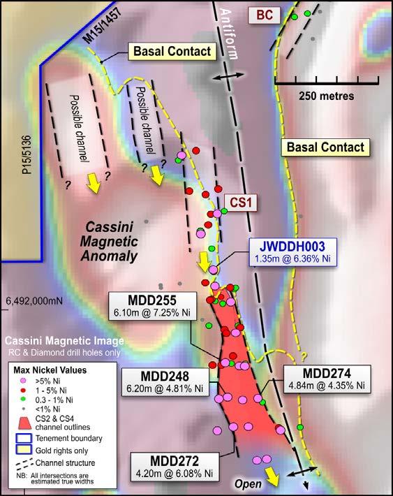 15 Growth Project Cassini Major new greenfields nickel sulphide discovery Mineralisation starts near surface Two parallel channel structures discovered so far District-scale potential northern half