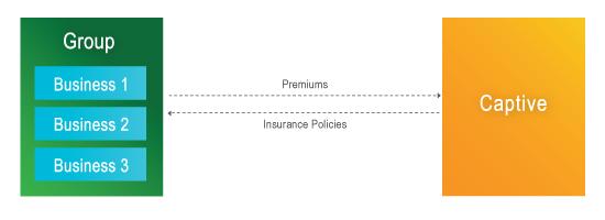Group Captive Structure Group Captive formed to pool premiums from several independent insureds. Allows insurance to be tailored precisely to the needs of the group.