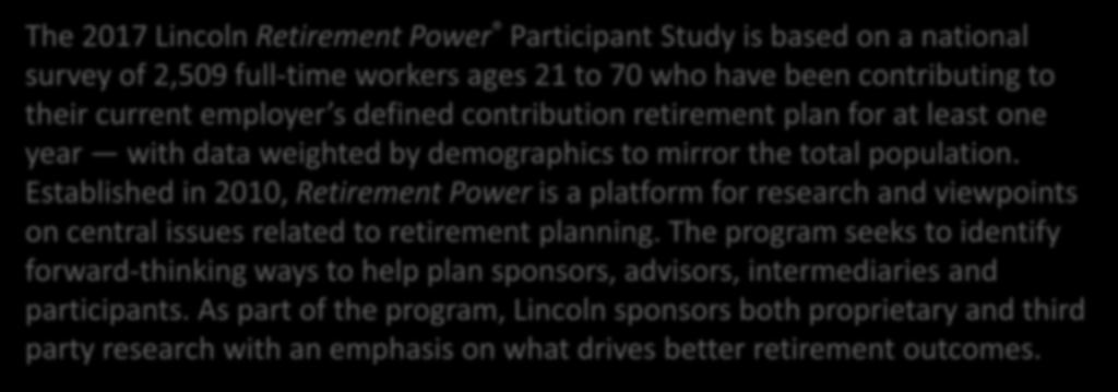 Established in 2010, Retirement Power is a platform for research and viewpoints on central issues related to retirement planning.
