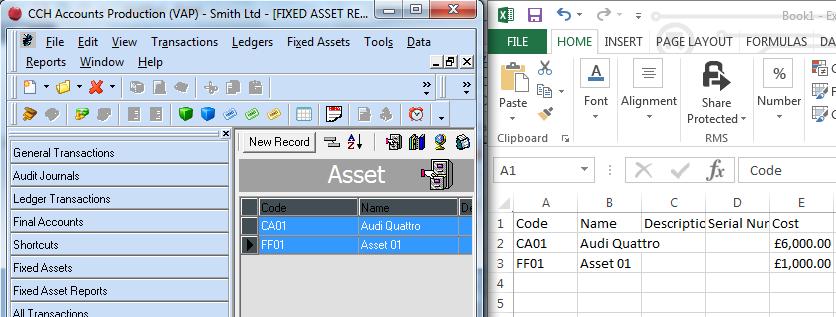 In Central, you go into a client s Fixed Asset Register and select Import from VAP.