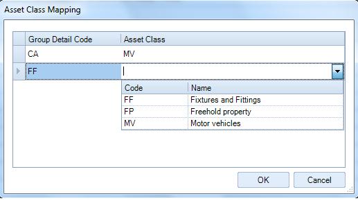The assets are then imported with a Cost B/Fwd entry dated on the first day of the financial year selected at step 1. 6.
