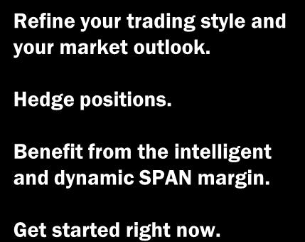 Getting started with options WHS options guide Refine your trading style and your market outlook. Hedge positions. Benefit from the intelligent and dynamic SPAN margin. Get started right now.