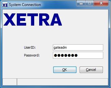 Page 29 of 82 3.4 Connection via MISS/ VALUES 11 Login to the Xetra System is a two-stage procedure. Registration to the front end Xetra J-Trader R16.0 is done via the System Connection window.