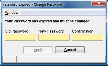 Page 31 of 82 Figure 11: Password Expired Change Password window (only upon logon with user having default password or after password reset) After the successful login, the user has access to all