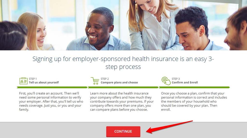 Get Started Setup Your Account Click on the red GET STARTED button under Employee on DCHealthLink.