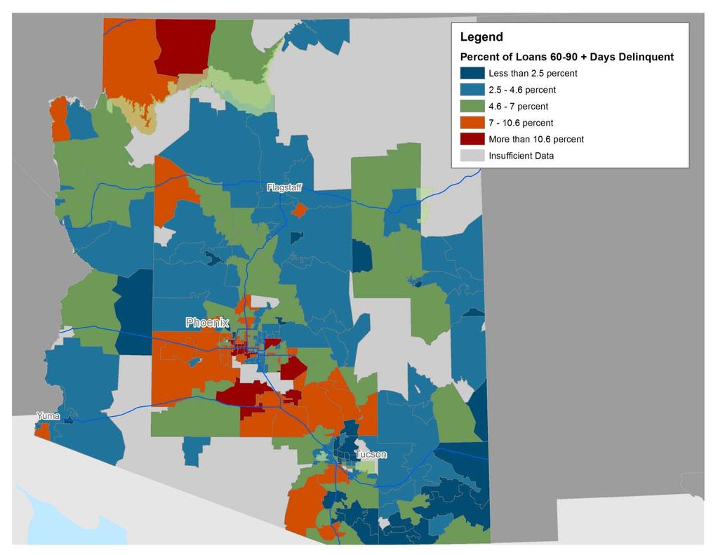 Arizona Data Maps Areas At Risk Of Additional Foreclosures February 2011