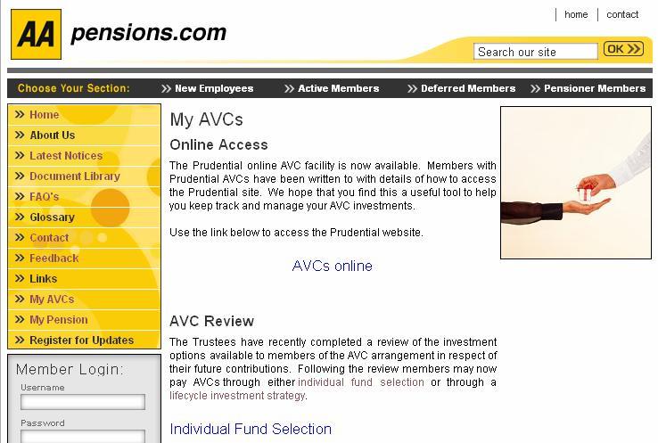 Where do I access the site? The website address is www.pru-pensions.co.