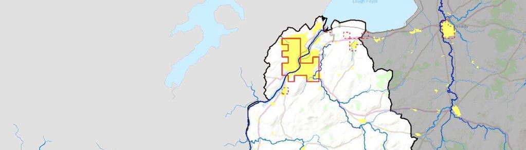 Derry City & Strabane Settlements & Rivers Significant Flood Risk