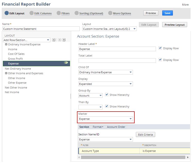 Financial Report Builder Interface 25 Warning: For performance reasons, a report cannot include more 30 data columns.