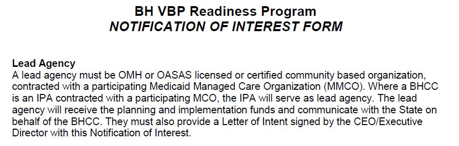 Strategic Importance of IPAs Behavioral Health Value Based Payment DOH has recognized this construct as well in the VBP Roadmap, which permits an IPA to enter into VBP arrangements Excerpt: VBP