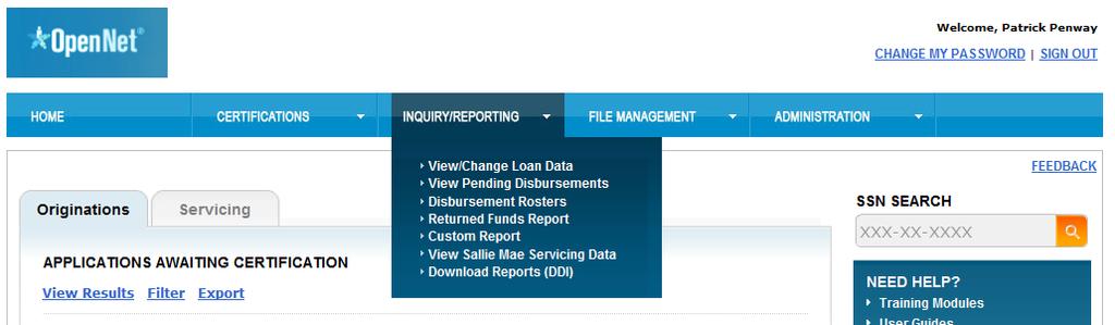 Custom Reports Overview The Custom Reporting process allows you to run reports on loan and disbursement data using a wide variety of selection criteria.