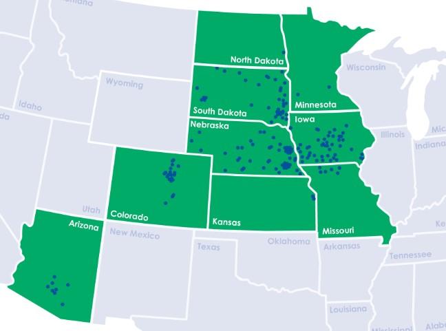 About GWB Company Snapshot Full-service regional bank focused on relationship-based business and agribusiness banking 173 banking branches across 9 states: Arizona, Colorado, Iowa, Kansas, Minnesota,
