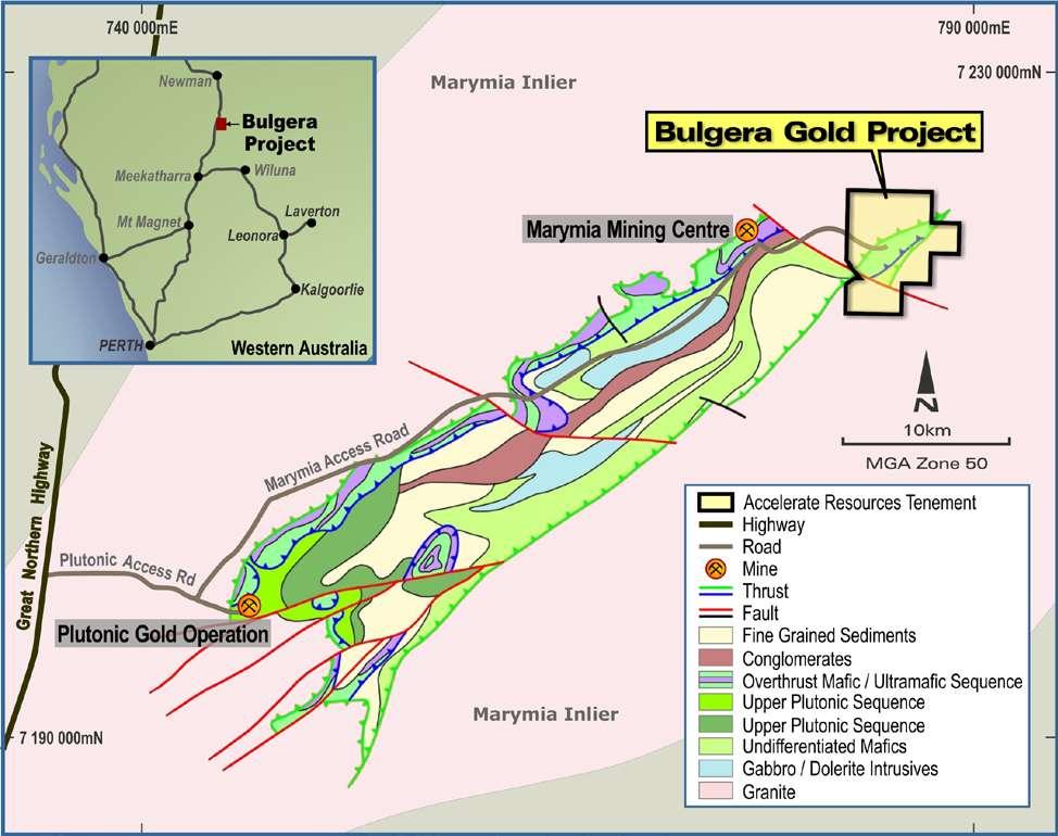 ACCELERATE RESOURCES LIMITED Independent Technical Assessment Report Tasmanian And West Australian Mineral Assets Figure 20: Bulgera Project, Greenstone Geology Source: Accelerate The Mercuri /