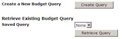There are two options available Create a new budget query Retrieve an existing budget query Begin by creating a new budget query.