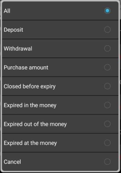 Expired at the money: If your trade expires At the Money you will receive your Purchase Amount back.