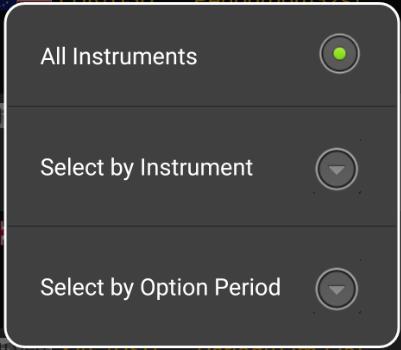 A) All Instruments will display all the instruments currently