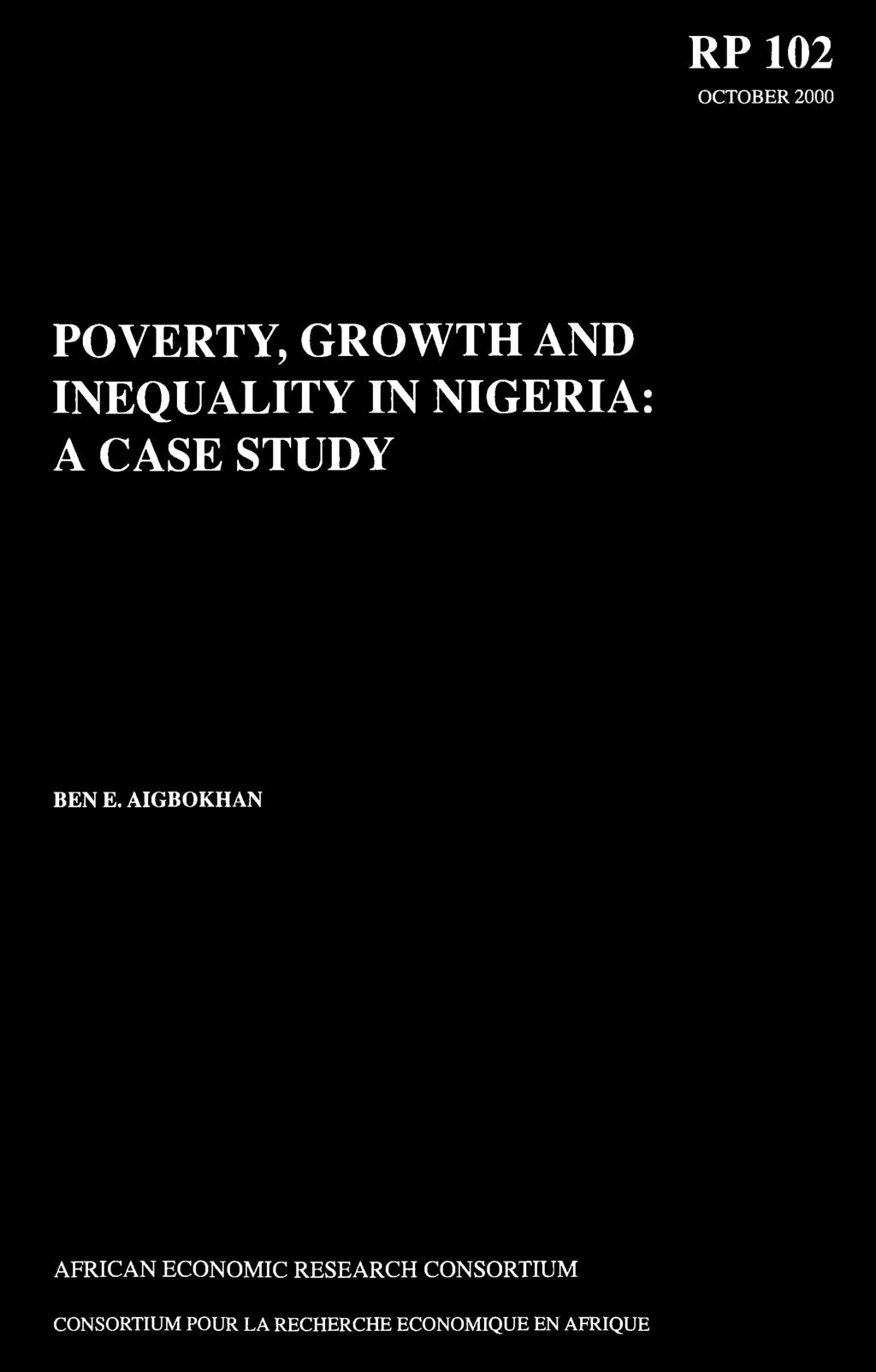 AIGBOKHAN AFRICAN ECONOMIC RESEARCH