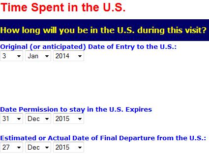 If you entered the U.S. under a different immigration status, you will be able to indicate the original status on a subsequent screen.