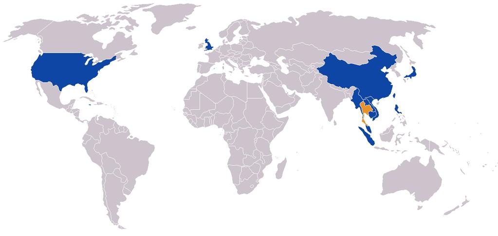 Long-Standing International Presence 33 UK Branch: 1 Number of Year: 60 Cayman Islands Branch: 1 Number of Year: 2 USA Branch: 1 Number of Year: 52 Laos Branch: 2 Number of Year: 24 Myanmar Branch: 1