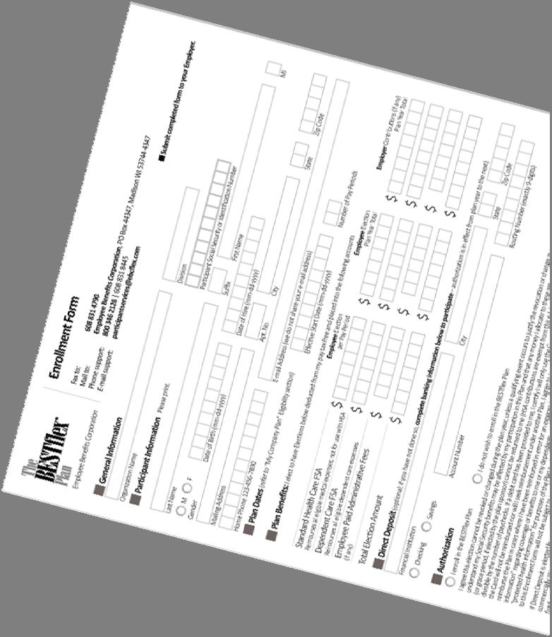 We make enrolling easy: Paper Fill out your information completely Total your elections Sign