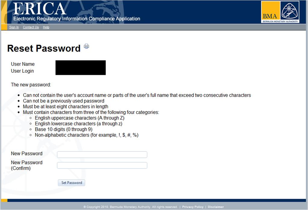 Clicking the link embedded in the email will take you to the password reset form.