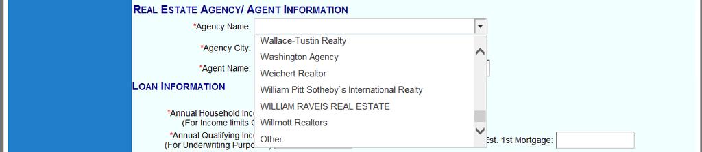 Real Estate Agency/Agent Information These fields are now Mandatory and must be completed before a Reservation