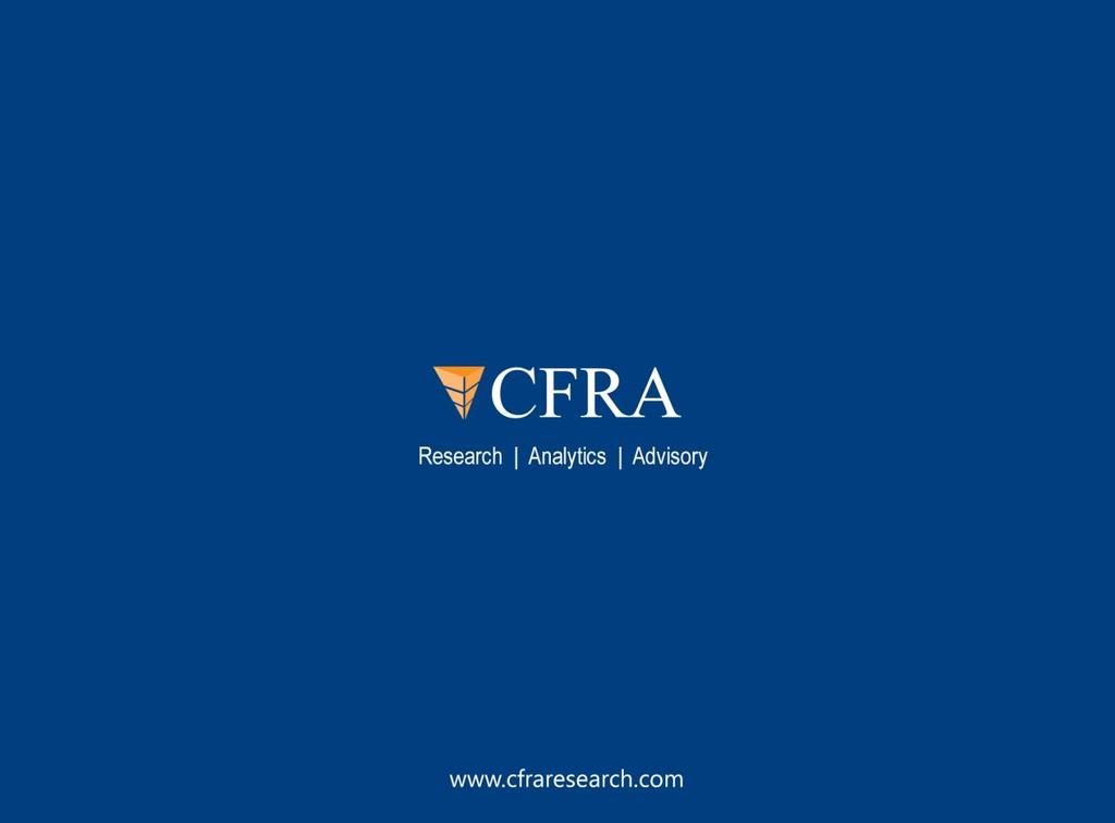 Client Services: Email: + 1 (212) 981-1062 cservices@cfraresearch.com The content of this report and the opinions expressed within are those of CFRA.