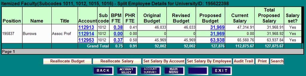 SET SALARY & POSITION BUDGET SET SALARY BY EMPLOYEE MULTIPLE FUNDING SOURCES REALLOCATE AND SET WITH BUDGETABLE ACCOUNTS SALARY SETTING BY EMPLOYEE SCREEN 1) Enter any appropriate salary increases