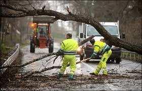 During the storm and immediately after be aware of: Downed trees Downed power lines Blowing debris Possibility of utility interruptions Food spoilage Loss of life Lack of communication Damaged roof