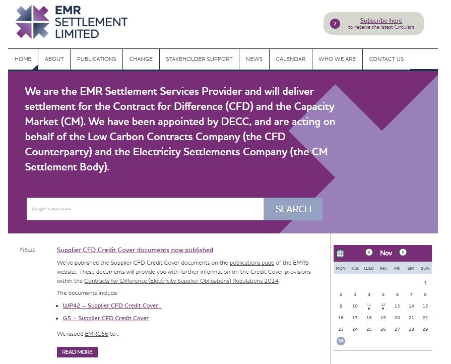 Further information EMRS website http://emrsettlement.co.
