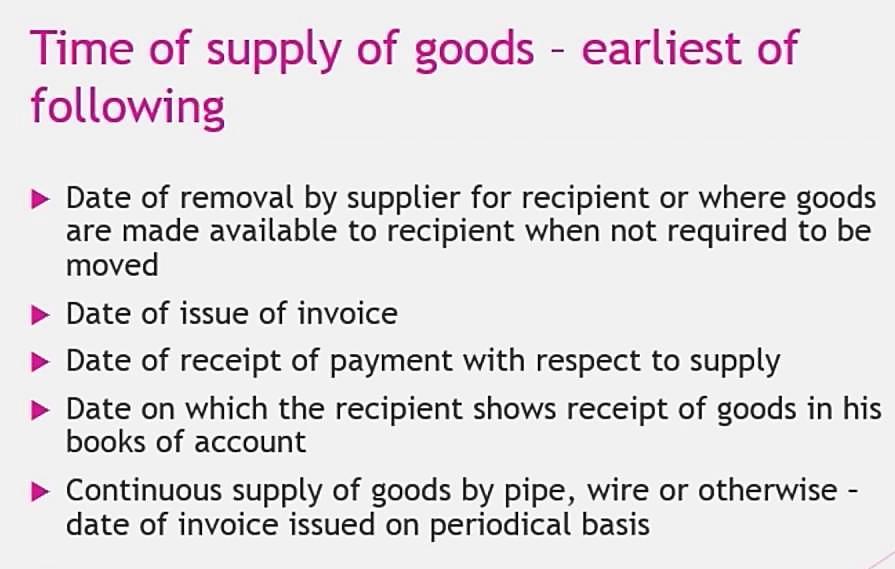 Section 189 Taxability of supply of goods Taxability of supply of goods in certain cases Notwithstanding anything contained in S.12 or S.