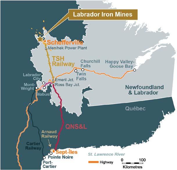 (November) Ore unloaded at Port Life-of-Mine Rail Agreements TSH QNS&L to Emeril