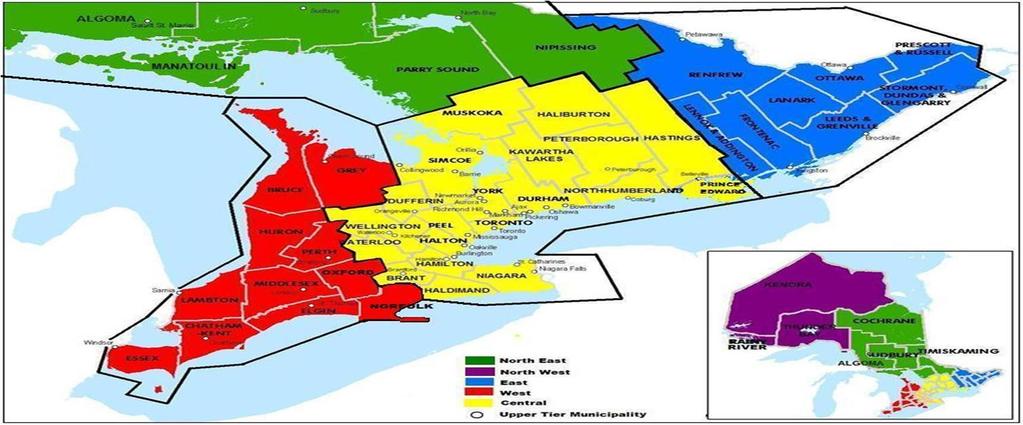 APPENDIX G OECM GEOGRAPHICAL ZONES Ontario Clients supported by OECM agreements are located in five (5) Zones as set out below. Also reference Appendix H of the RFP for more details.