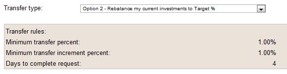 Option 2 Exchange my investments with other investments in the Account The participant uses this option to change current investments to match specified target