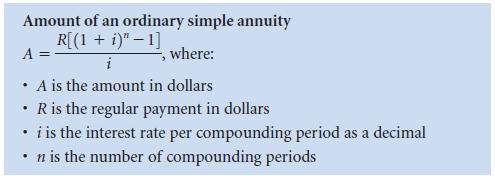 There is! a.k.a. Future Value (FV) The amount formula can only be used when: The payment interval is the same as the compounding period. A payment is made at the end of each compounding period.
