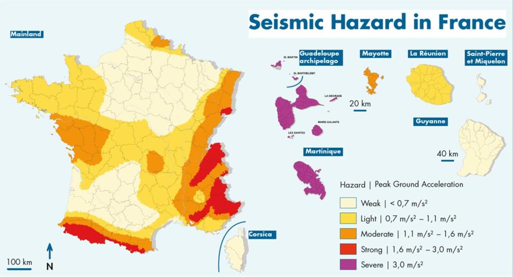 French exposure to earthquake Seismic Hazard Number of municipalities Number of policies (a) Population (in thousands) (in thousands of inhabitants) Dwellings Businesses Dwellings Estimated insured