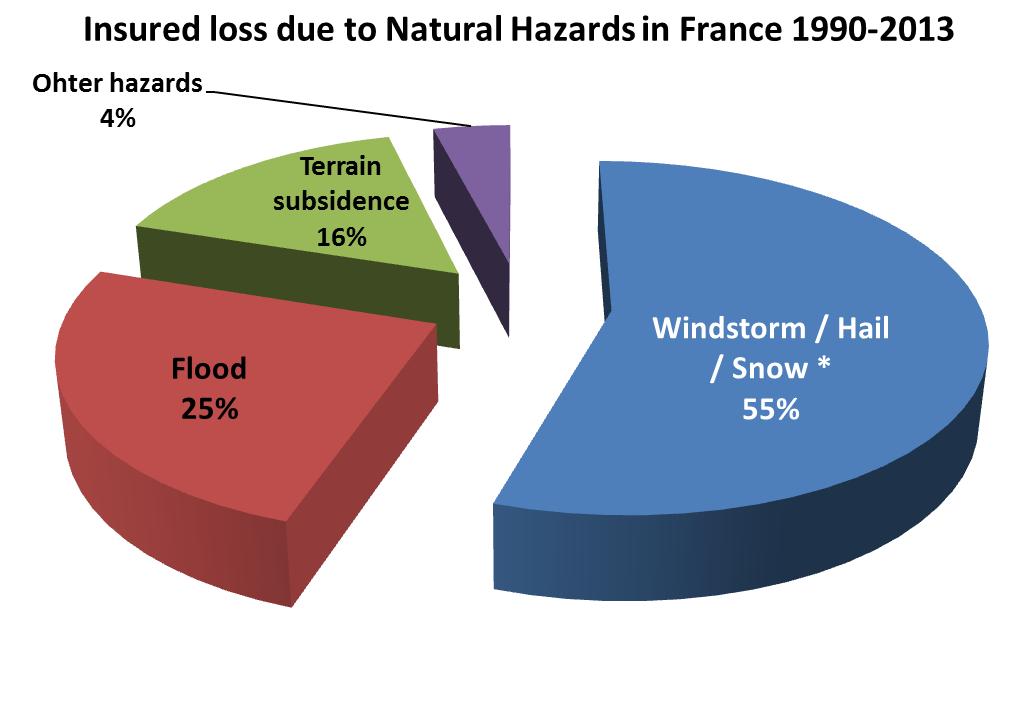 Natural Hazards Coverage France has split natural hazards in two types Risks which can be covered by facultative or compulsory insurance with explicit contactual conditions Storm, hail, snow