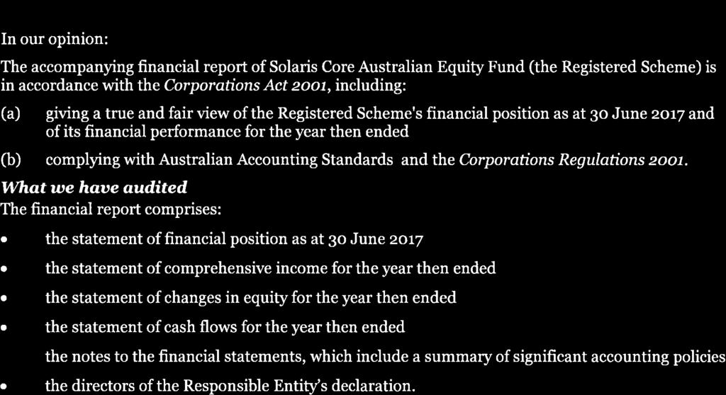 financial performance for the year then ended (b) complying with Australian Accounting Standards and the Corporations Regulations zoot. Whst we houe sudited. The financial report comprises:.