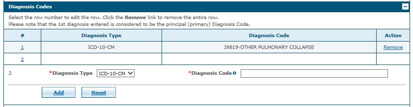 Diagnosis codes can be