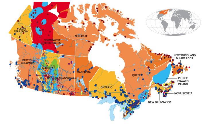 Canada s energy endowment stretches across the country Canada CRUDE OIL NATURAL GAS OIL SANDS CRUDE OIL PIPELINE NATURAL GAS