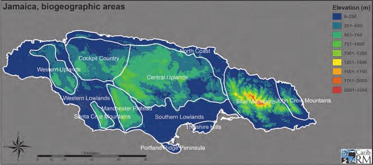 Agriculture and Rural Development Figure 3.6 Biogeographic areas Source: UTL Library Online: http://www.lib.utexas.edu/maps/jamaica.