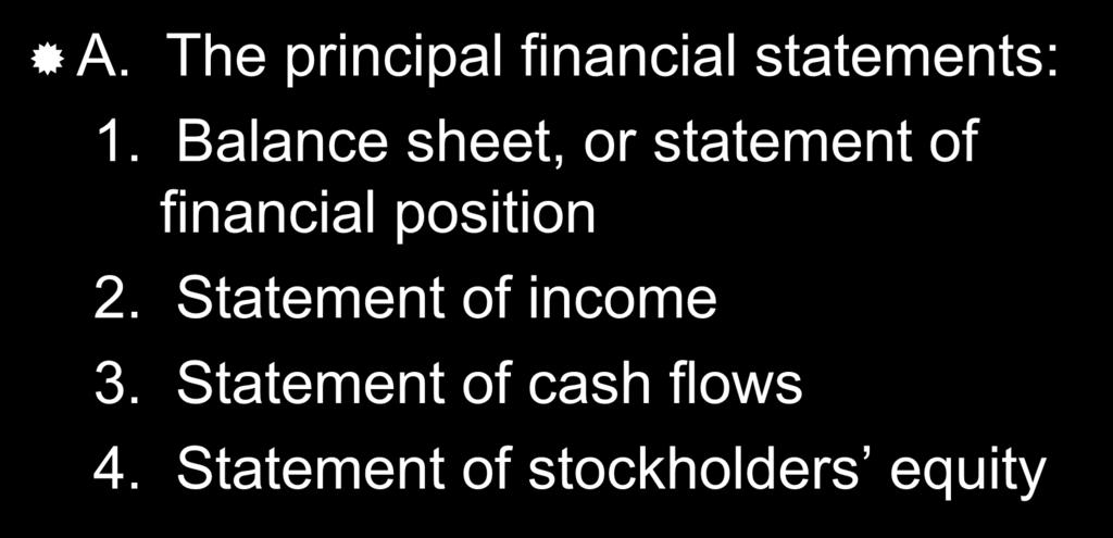 Balance sheet, or statement of financial position
