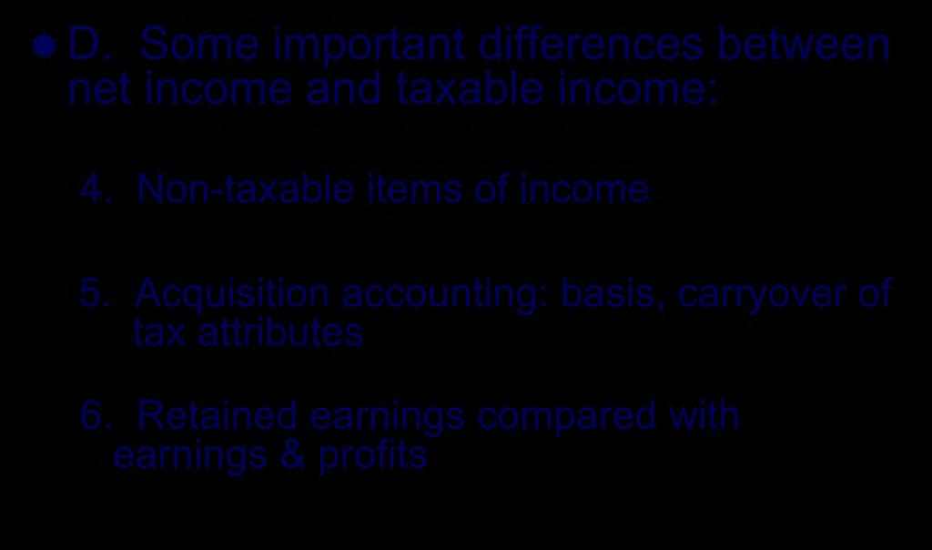 The Statement of Income D.